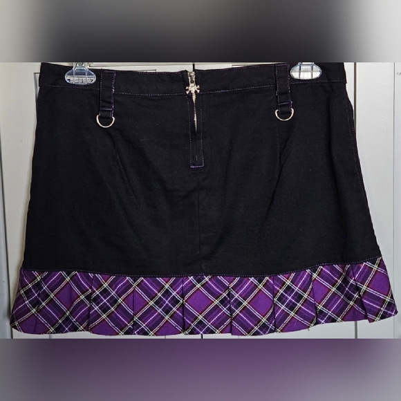 Vintage Tripp NYC Purple Plaid Mini Skirt with Pockets NWOT Y2K - Picture 2 of 5
